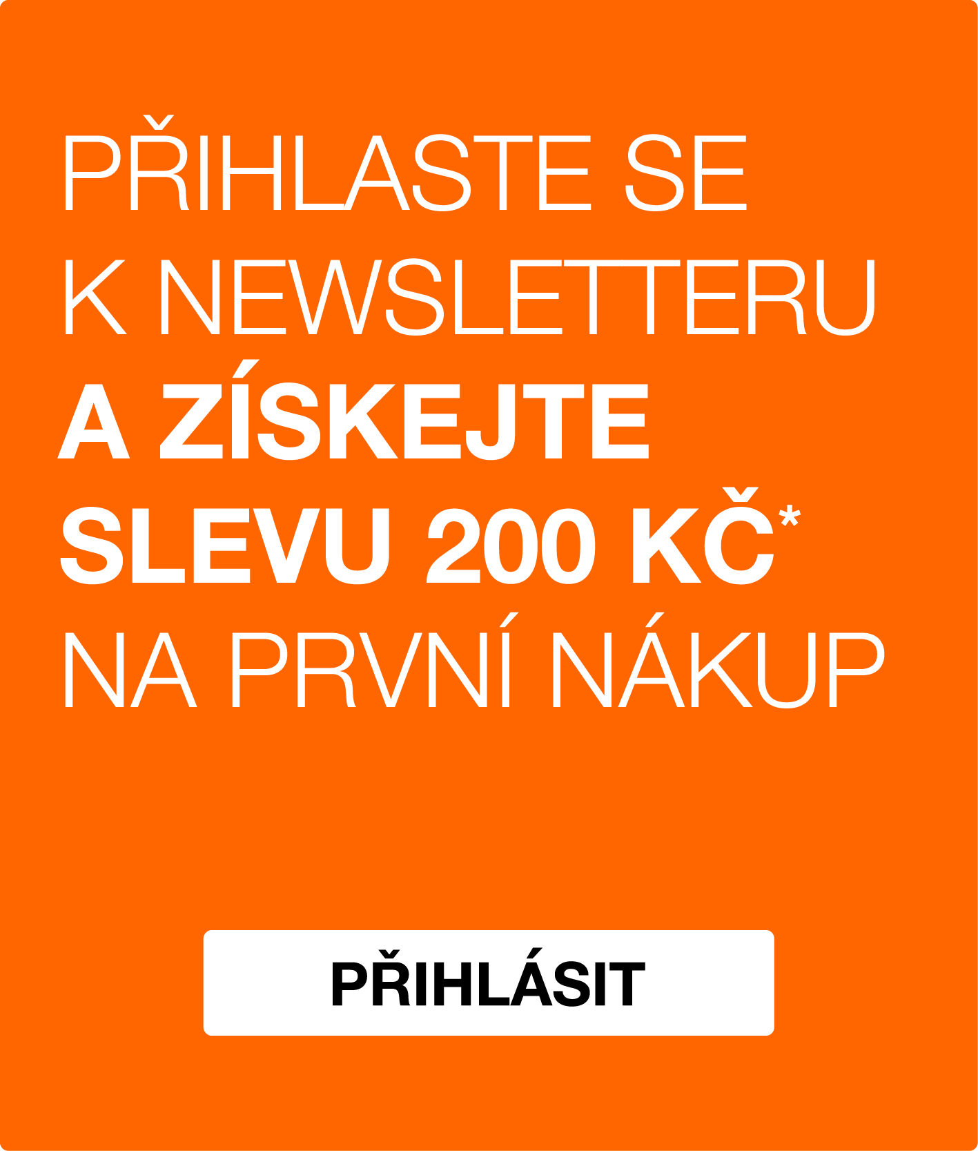 sleva 200 Kč za přihlášení do e-mailového marketingu