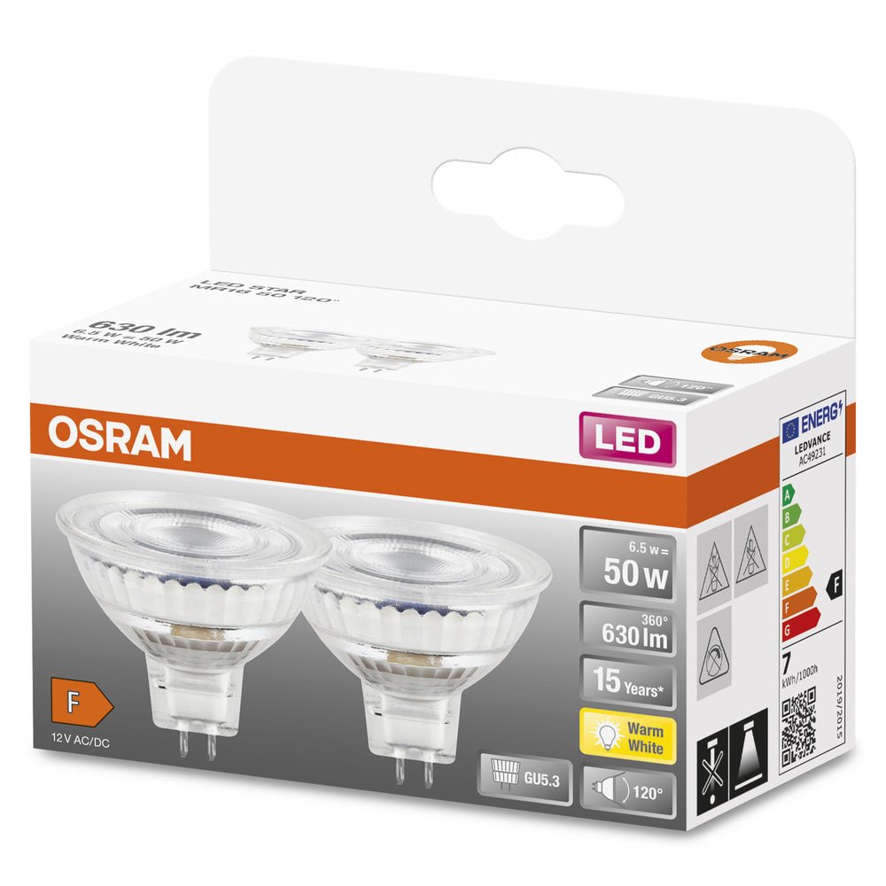 4099854098956 - 2 ks LED bodovka GU5.3 STAR 6.5 W, teplá bílá - Žárovka - LEDVANCE e - shop