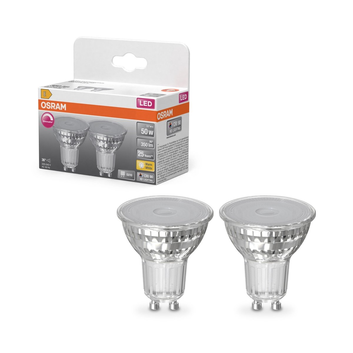 4099854457180 - 2 ks LED bodovkaU10 4,5 W SUPERSTAR HD, teplá bílá OSRAM - Žárovka - LEDVANCE e - shop