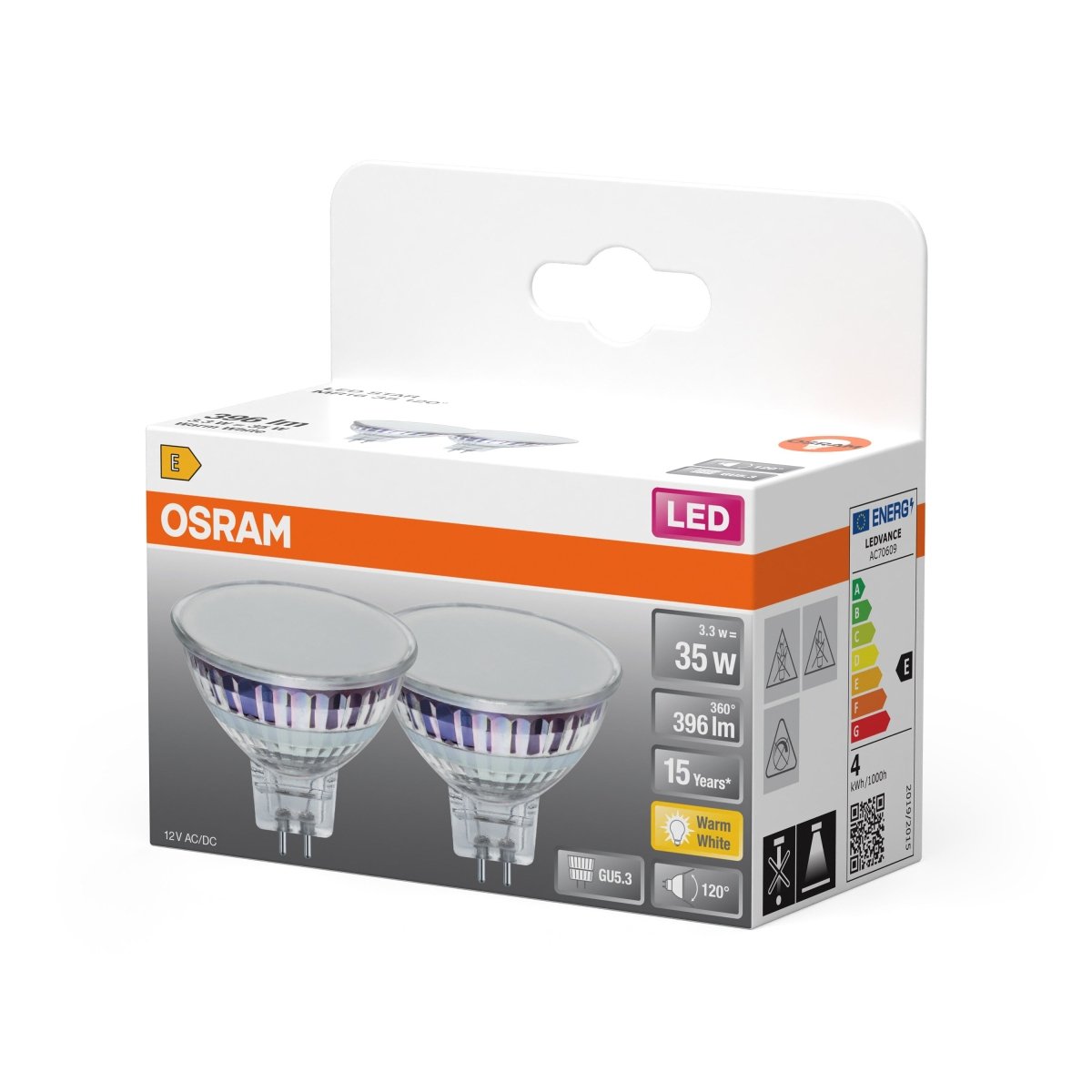 4099854459672 - 2 ks LED bodovkaU5.3 STAR 4.3 W, teplá bílá OSRAM - Žárovka - LEDVANCE e - shop