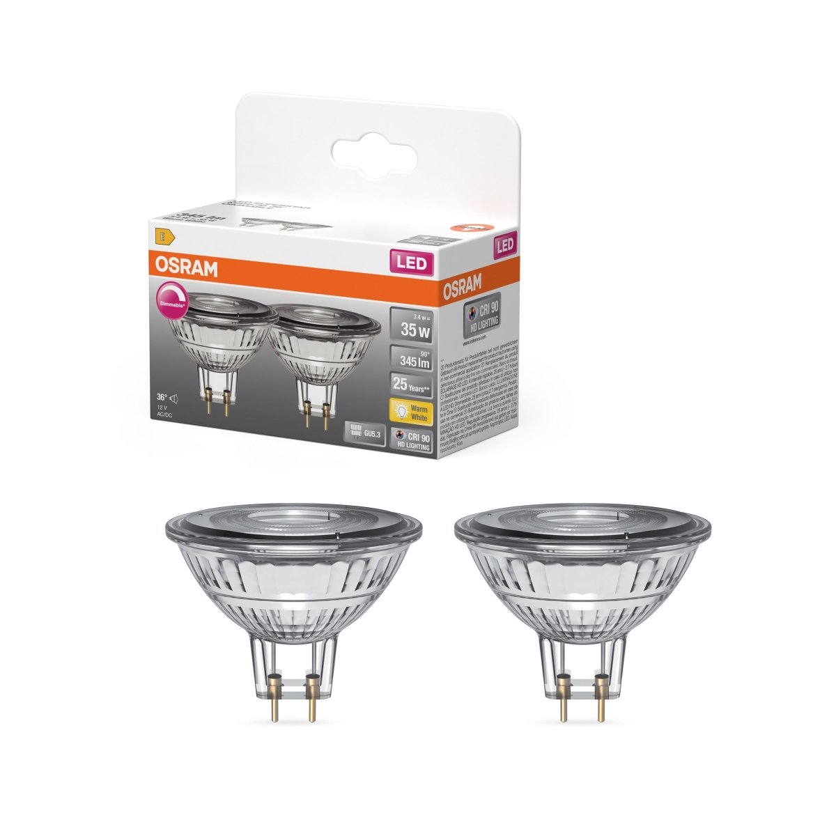 4099854457074 - 2 ks LED stmívatelná bodovkaU5.3 SUPERSTAR, teplá bílá OSRAM - Žárovka - LEDVANCE e - shop