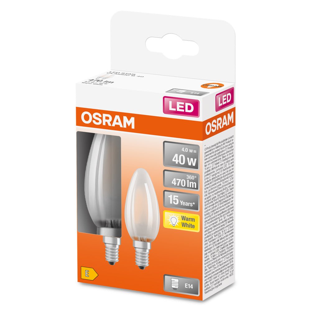 2 ks LED žárovka E14 4 W STAR CLASSIC teplá bílá