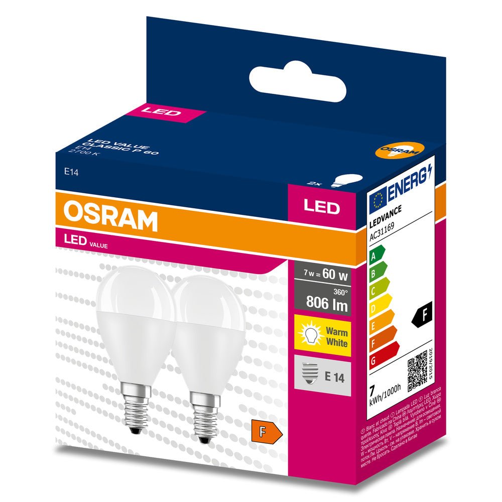 2 ks LED žárovka E14 7.5 W 806 lm CLASSIC P, teplá bílá