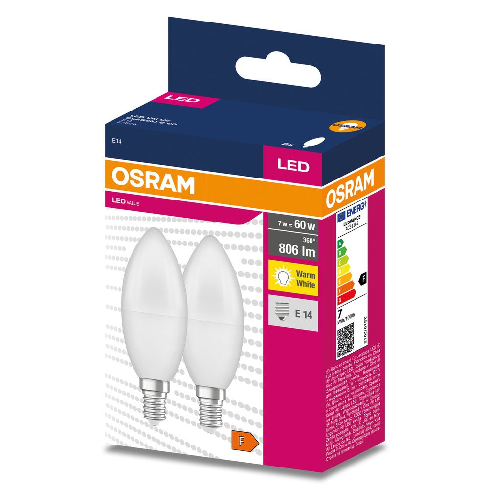 2 ks LED žárovka E14 7.5 W CLASSIC B, teplá bílá