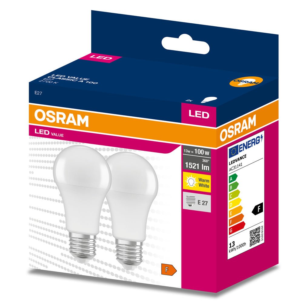 4058075479364 - 2 ks matná LED žárovka E14 13 W CLASSIC A, teplá bílá - Žárovka - LEDVANCE e - shop