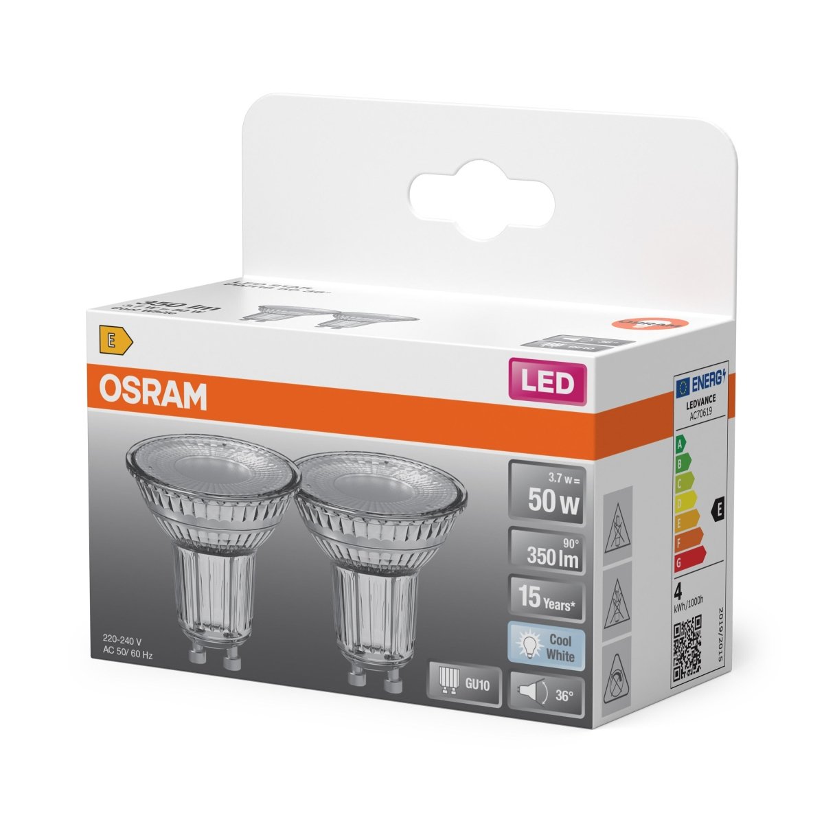4099854459771 - 2 ks reflektorová LED žárovka STARU10 4.3W studená bílá OSRAM - Žárovka - LEDVANCE e - shop