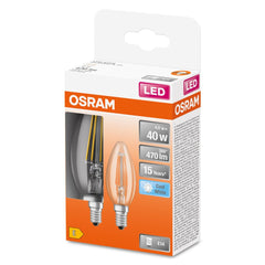 4058075435261 - 2ks filamentová žárovka svíčka LED STAR B E14 4W, studená bílá - Žárovka - LEDVANCE e - shop