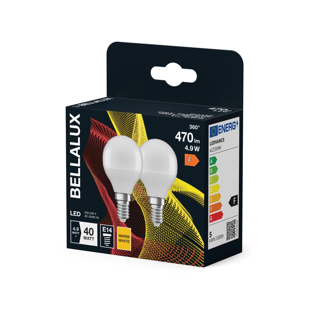 4058075157064 - 2x matná LED žárovka E14 4.9W CLASSIC P, teplá bílá - Žárovka - LEDVANCE e - shop