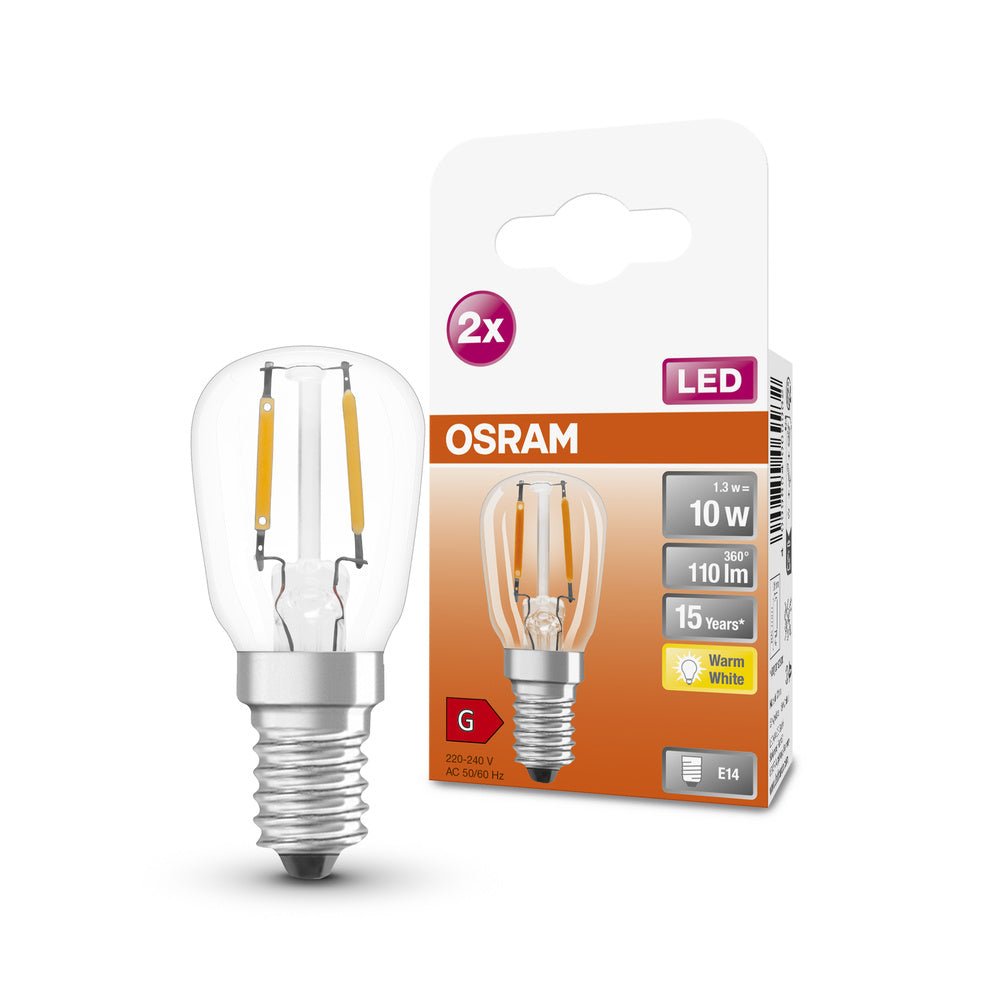 2x mini LED žárovka E14 1.3W, teplá bílá