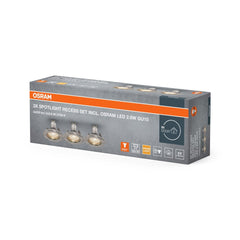 4099854482786 - 3 ks elegantní mat nikl LED stropní bodovkyU10 2.6W, 2700K OSRAM - Podhledové svítidlo - LEDVANCE e - shop