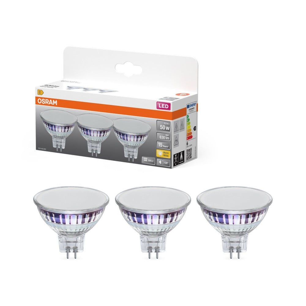 3 ks LED bodovka GU5.3 STAR 5,3W, teplá bílá OSRAM