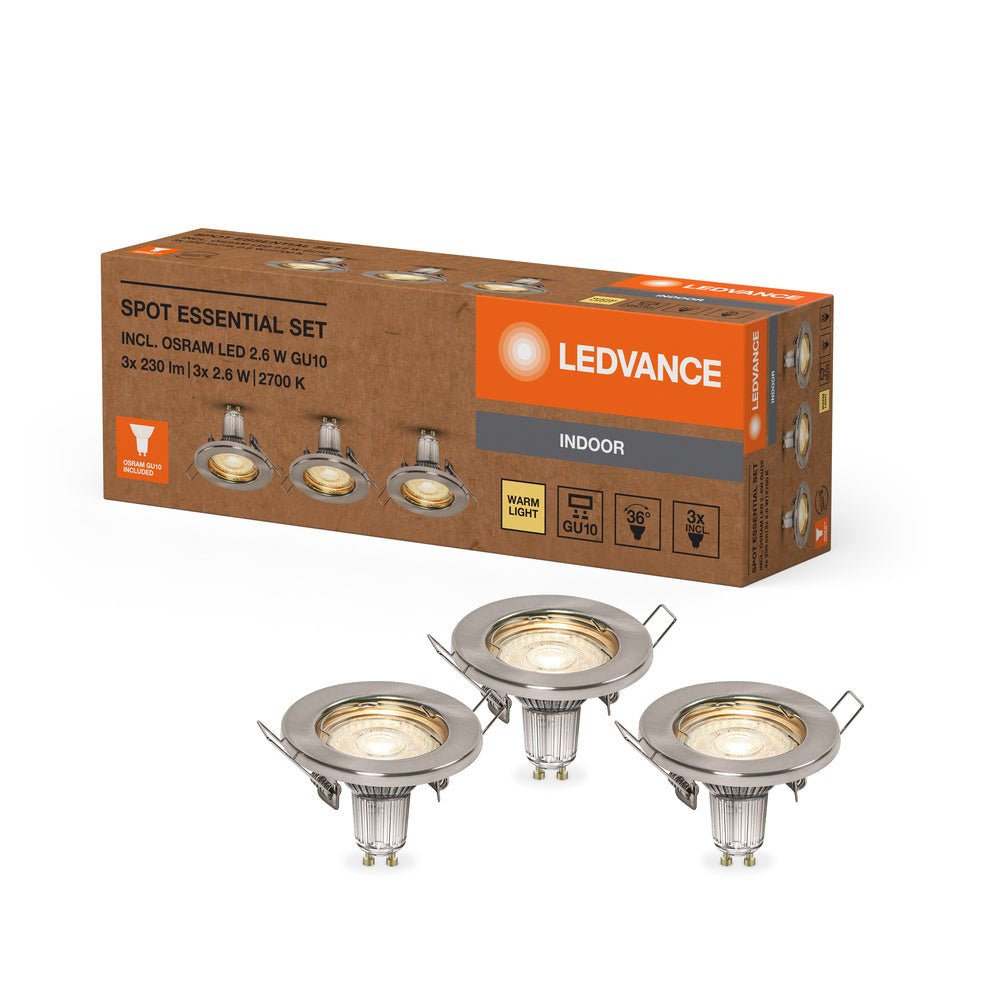 4099854103605 - 3 ks LED podhledové svítidlo ESSENTIAL SET, teplá bílá - Podhledové svítidlo - LEDVANCE e - shop
