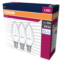 4058075385184 - 3 ks LED žárovka E14 4.9 W CLASSIC B, studená denní bílá - Žárovka - LEDVANCE e - shop