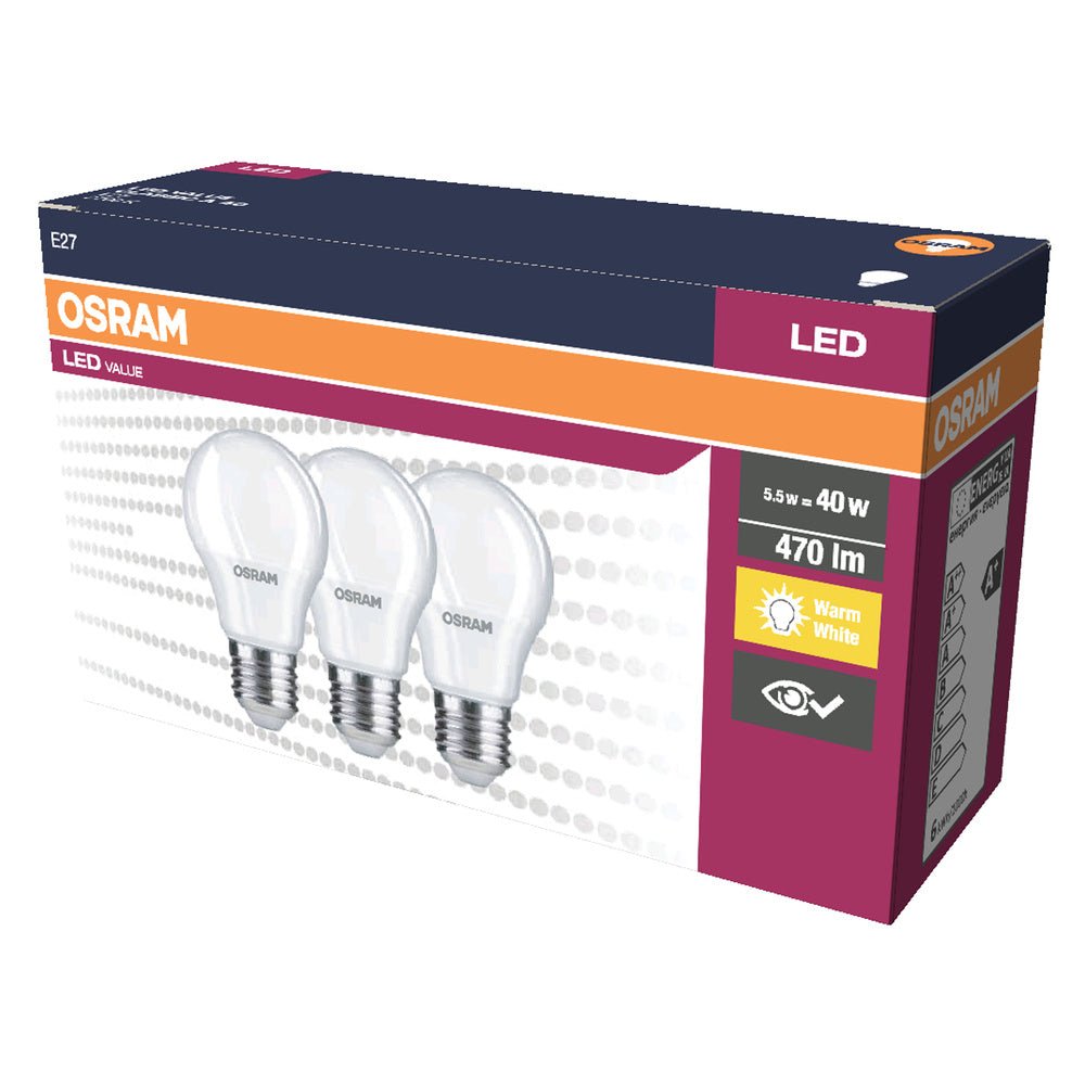 3 ks LED žárovka E27 4.9 W CLASSIC A, teplá bílá