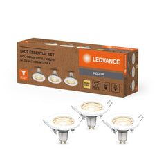 4099854103629 - 3 ks stříbrné LED podhledové svítidlo ESSENTIAL SET, teplá bílá - Podhledové svítidlo - LEDVANCE e - shop