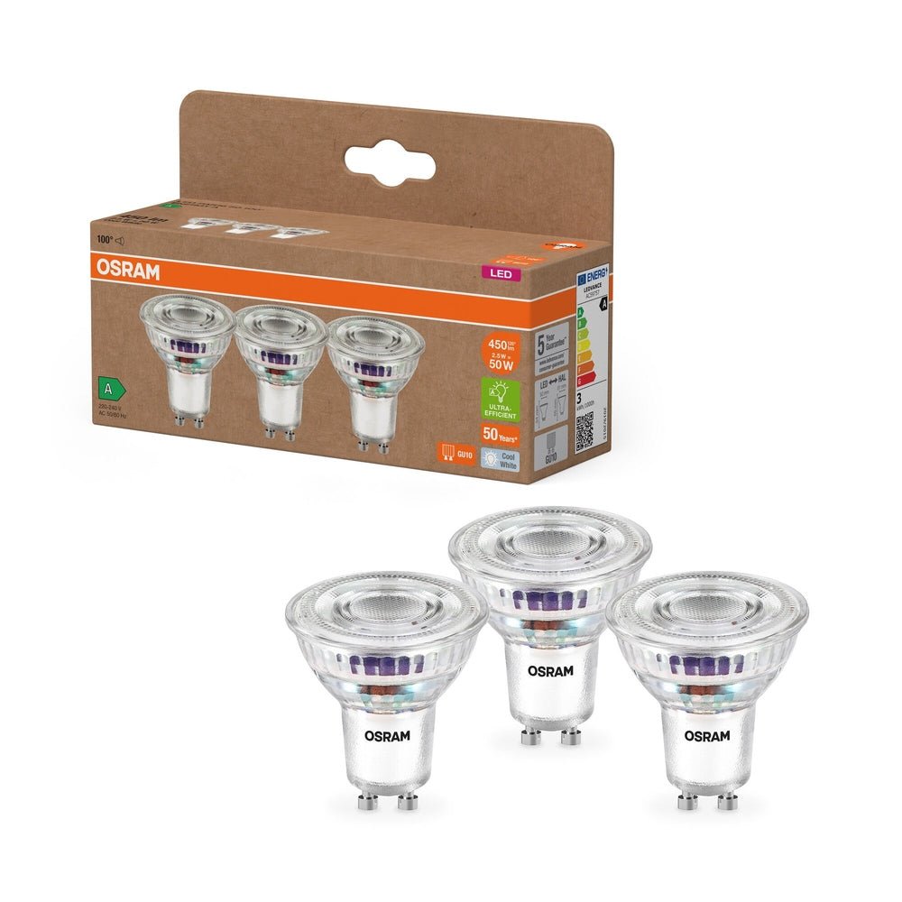 3 ks ultra účínná LED bodovka 2.5W GU10 PAR16, studená bílá