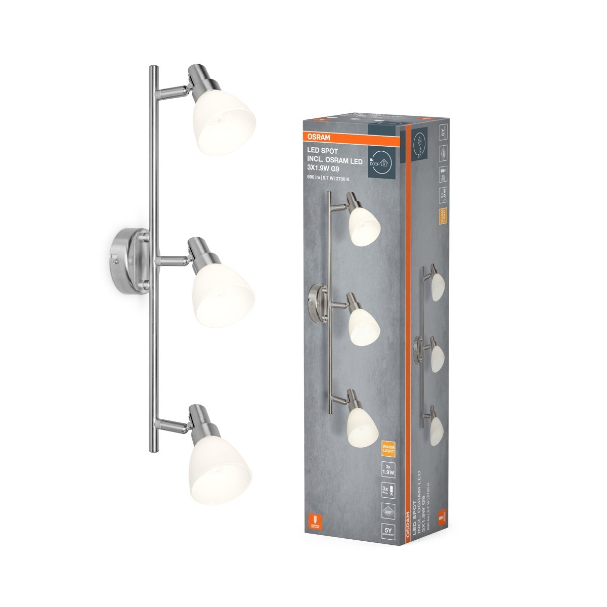 4099854473326 - 3 Moderní LED Stropní svítidla LED SPOT teplá bílá OSRAM - Stropní svítidlo - LEDVANCE e - shop