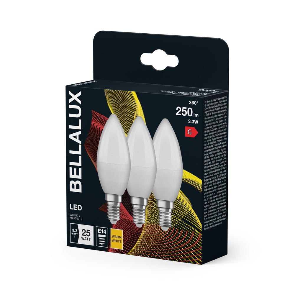 4058075409965 - 3x matná LED žárovka svíčková E14 3.3W CLASSIC B, teplá bílá - Žárovka - LEDVANCE e - shop