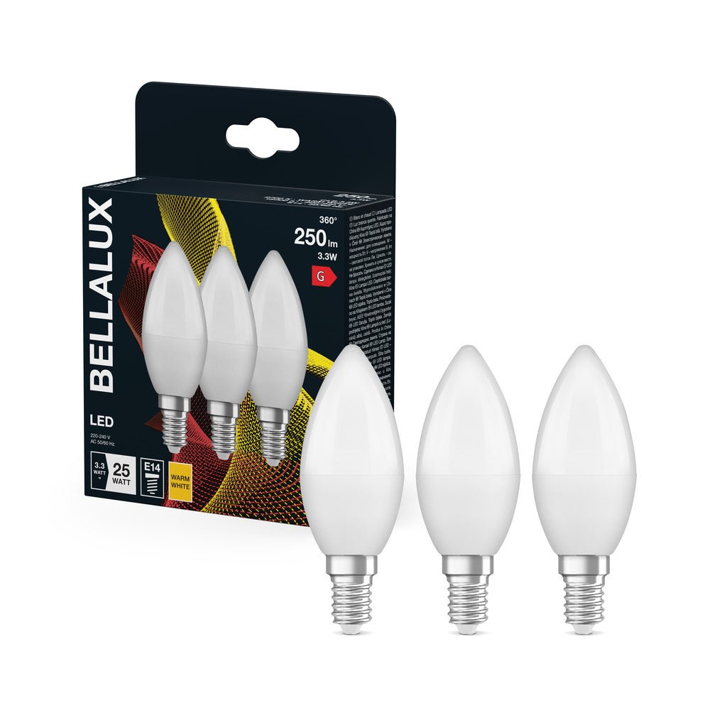 4058075409965 - 3x matná LED žárovka svíčková E14 3.3W CLASSIC B, teplá bílá - Žárovka - LEDVANCE e - shop