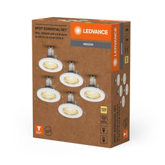 4099854103667 - 5 ks bílé LED podhledové svítidlo ESSENTIAL SET, teplá bílá - Podhledové svítidlo - LEDVANCE e - shop