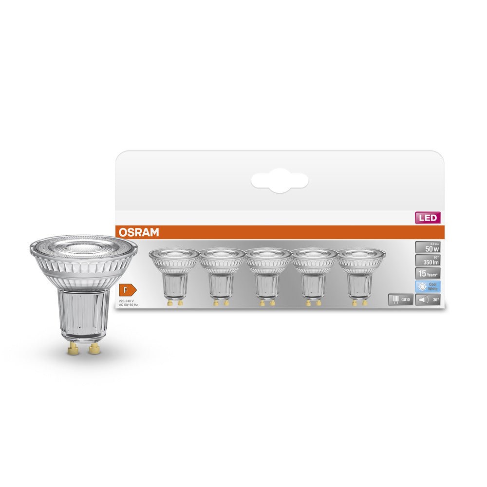 4058075617742 - 5 ks LED bodovka GU10 4.3 W PAR16 STAR, studená bílá - Žárovka - LEDVANCE e - shop
