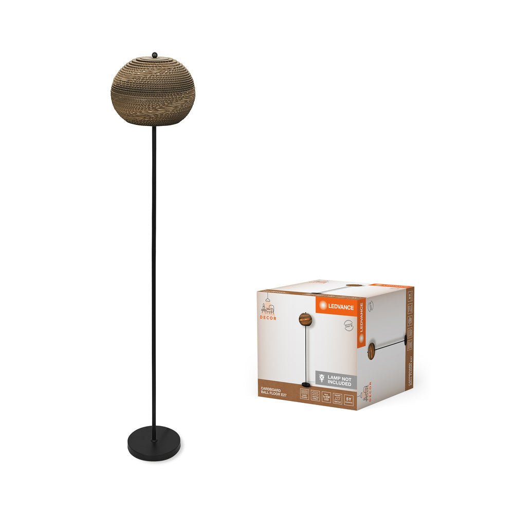 Kartonová stojací lampa E27 BALL FLOOR