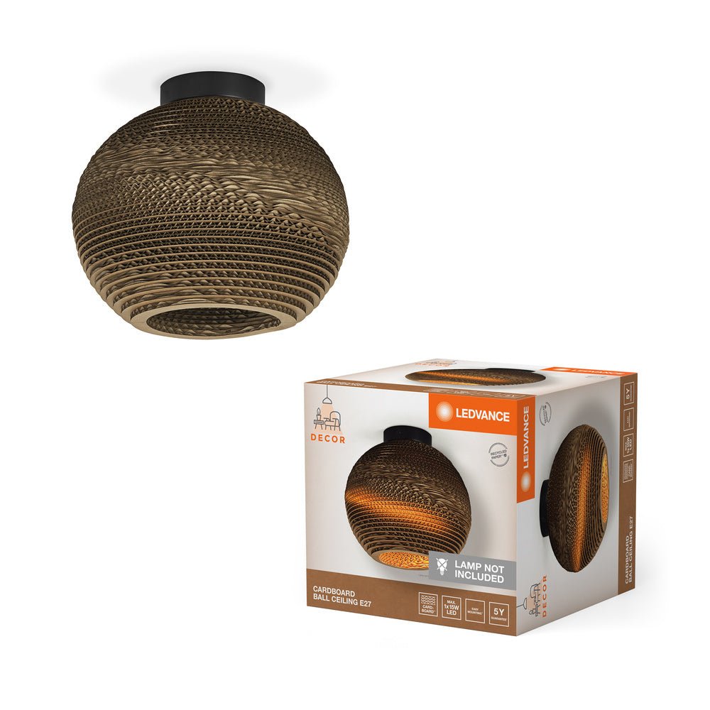 Kartonové stropní svítidlo E27 BALL PENDANT