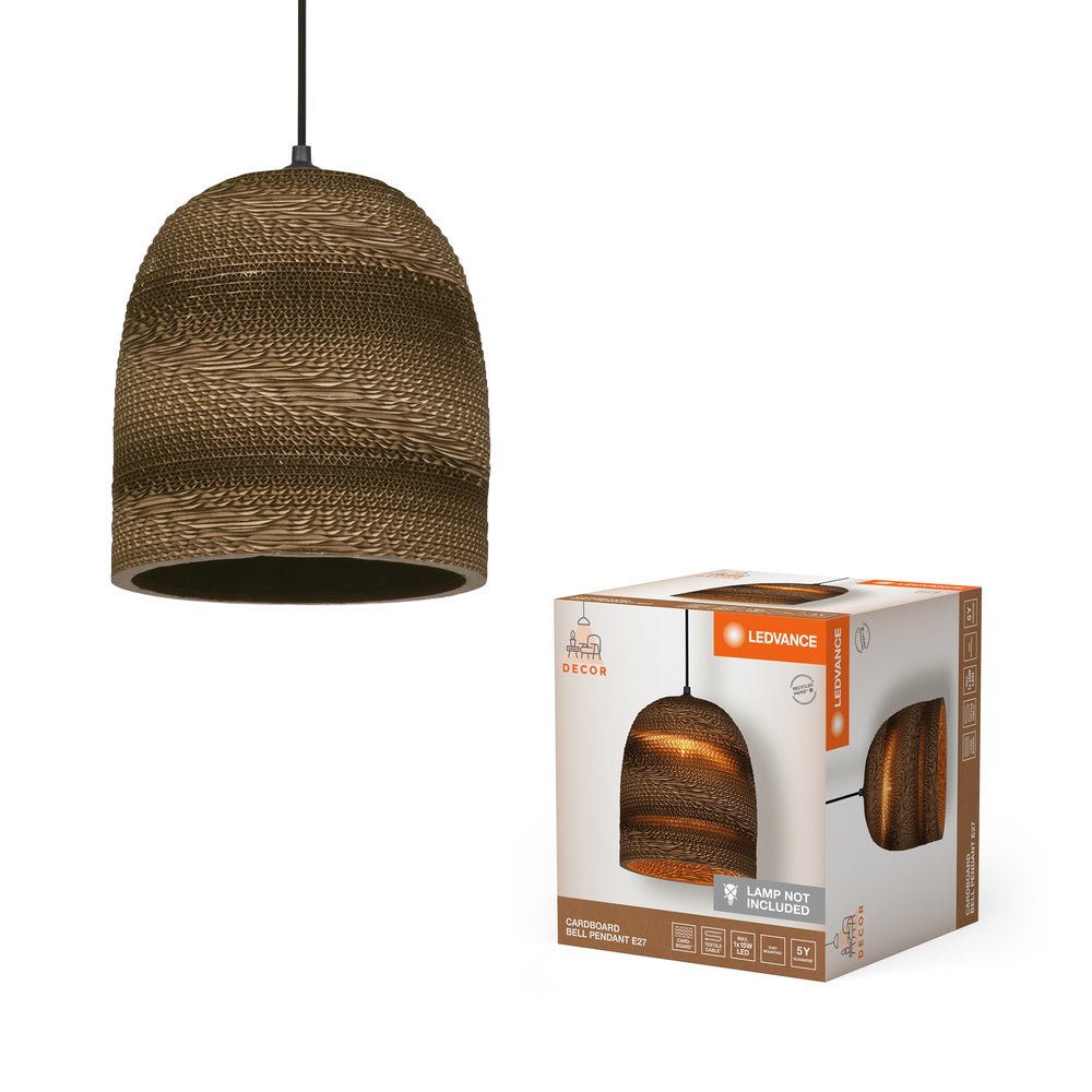 Kartonové stropní svítidlo E27 BELL PENDANT