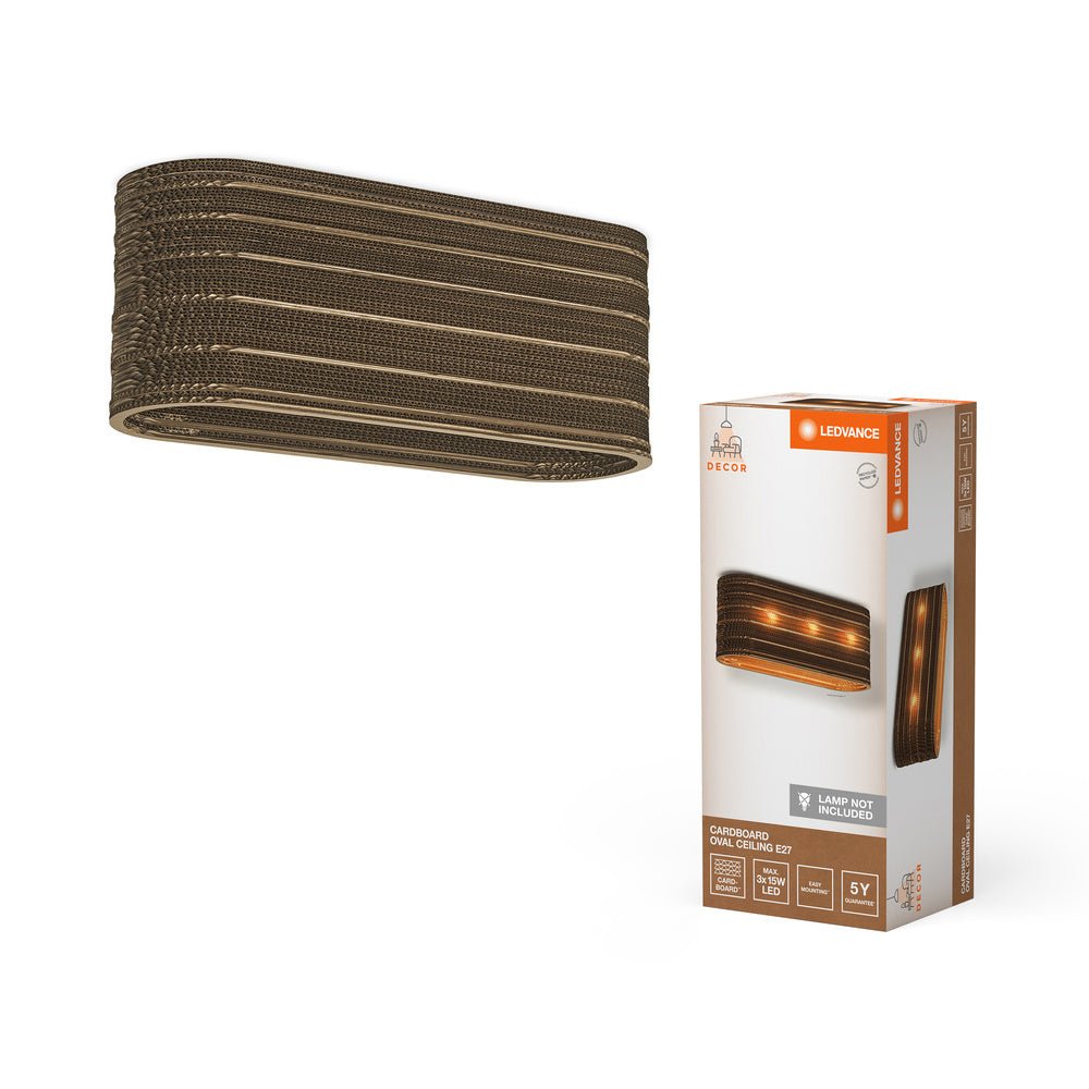 Kartonové stropní svítidlo E27 OVAL CEILING