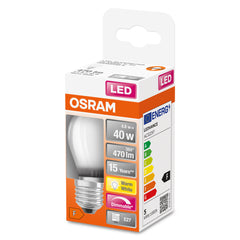 Mini LED matná stmívatelná žárovka E27 4,8 W CLASSIC P, teplá bílá
