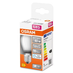 Mini LED matná žárovka E27 4 W CLASSIC P, studená denní bílá