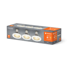 3ks elegantní bílé LED stropní bodovky GU10 2.6W, 2700K
