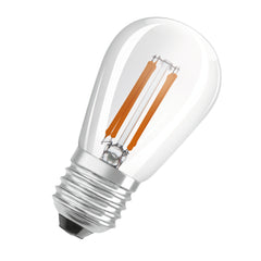 Stmívatelná průhledná LED žárovka E27 4,8 W EDISON, teplá bílá