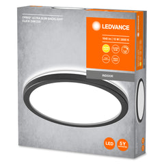 LED stropní svítidlo černé 15 W ORBIS SLIM, teplá bílá