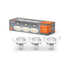 3ks elegantní bílé LED stropní bodovky GU10 2.6W, 2700K