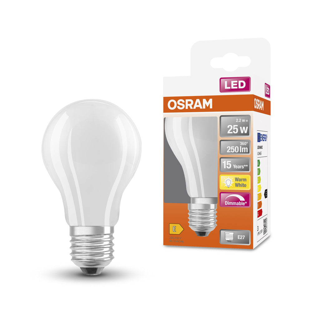 Stmívatelná LED žárovka E27 2,2 W CLASSIC SUPERSTAR, teplá bílá