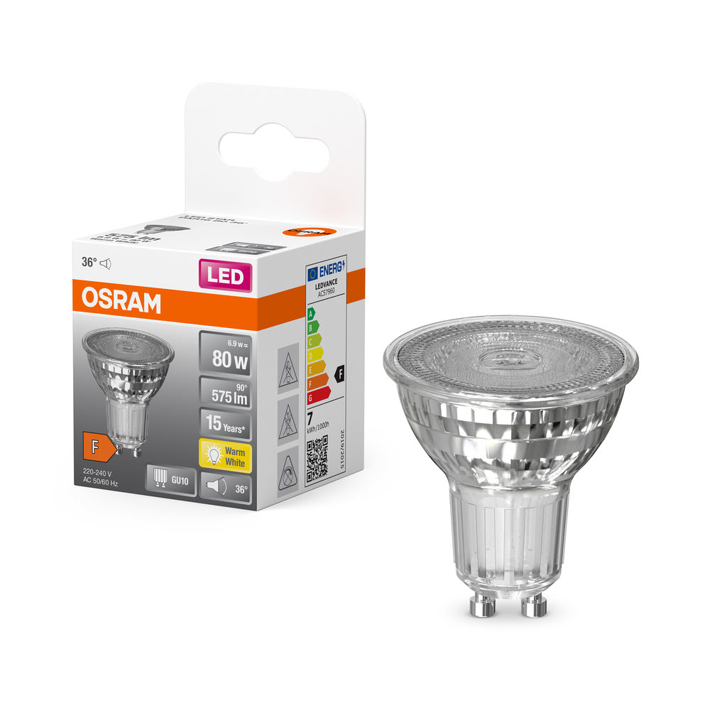 Reflektorová LED bodovka GU10 6,9 W STAR, teplá bílá