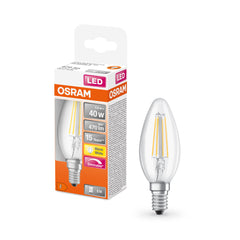 Stmívatelná LED svíčková žárovka E14 4,8 W CLASSIC B, teplá bílá