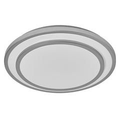 Stříbrné LED stropní svítidlo 24 W BERLIN 390 mm, teplá bílá OSRAM