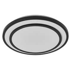 Černé LED stropní svítidlo 24 W BERLIN 390 mm, teplá bílá OSRAM