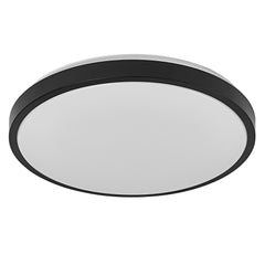 Černé LED stropní svítidlo 24 W LONDON 400 mm, teplá bílá OSRAM