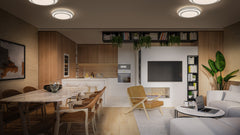 LED stropní svítidlo stříbrné 16 W BERLIN 300 mm, teplá bílá OSRAM