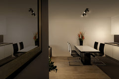 Černé LED stropní svítidlo 13,6 WU10 OCTAGON, teplá bílá OSRAM