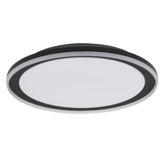 Černé LED stropní svítidlo 550 mm ORBIS, teplá bílá OSRAM