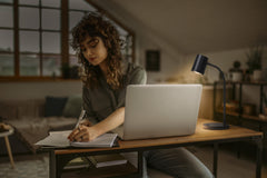 Černá stolní lampaU10 9W OFFICE LINE DESK TRAPEZIUM OSRAM