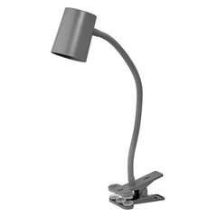 Tmavě šedá stolní lampa s klipemU10 9W OFFICE TRAPEZIUM OSRAM