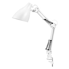 Bílá stolní lampa E27 11W OFFICE LINE DESK PEAR CLIP OSRAM