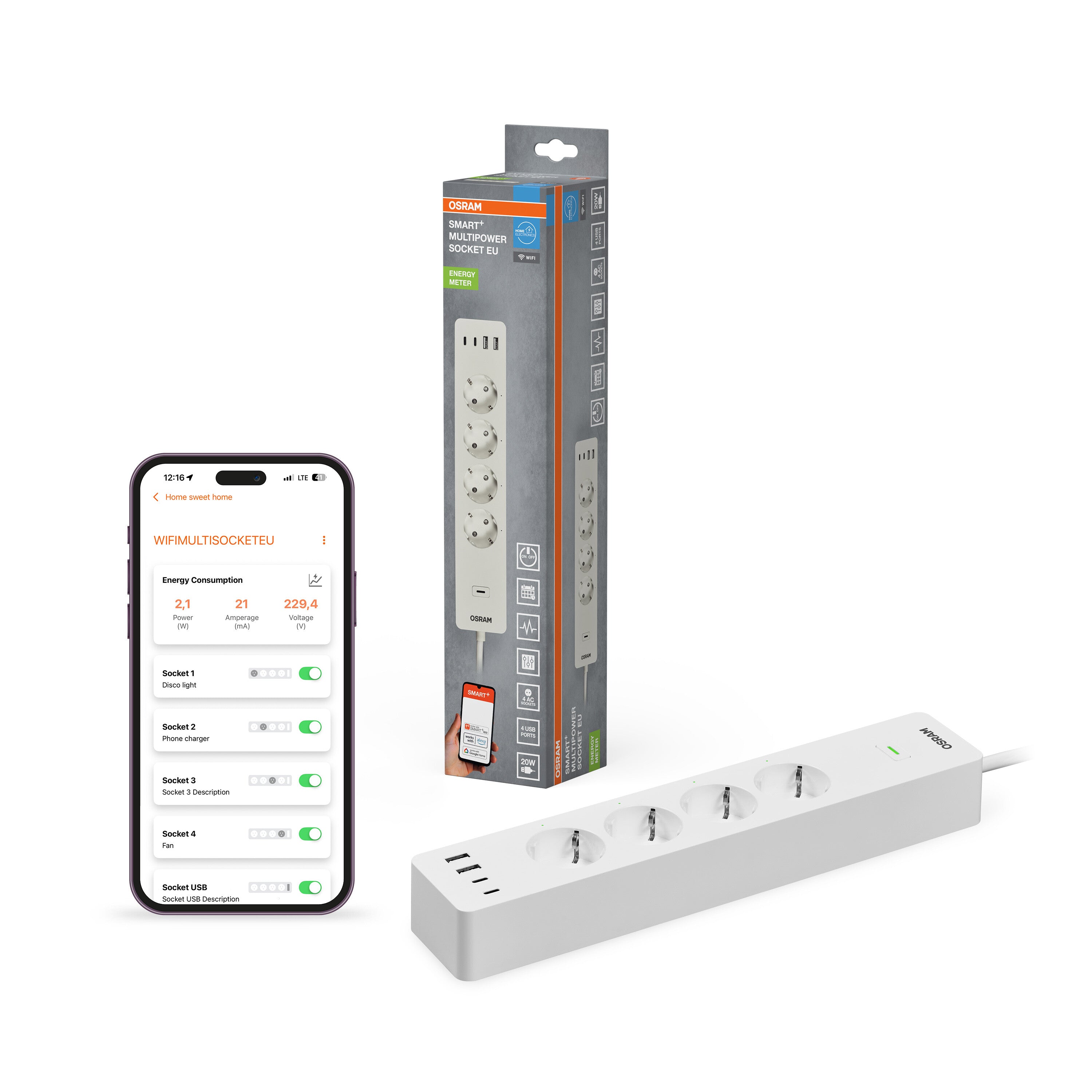 4099854418198 - SMART+ Chytrá zásuvka WiFi Multipower - Zásuvka - LEDVANCE e-shop