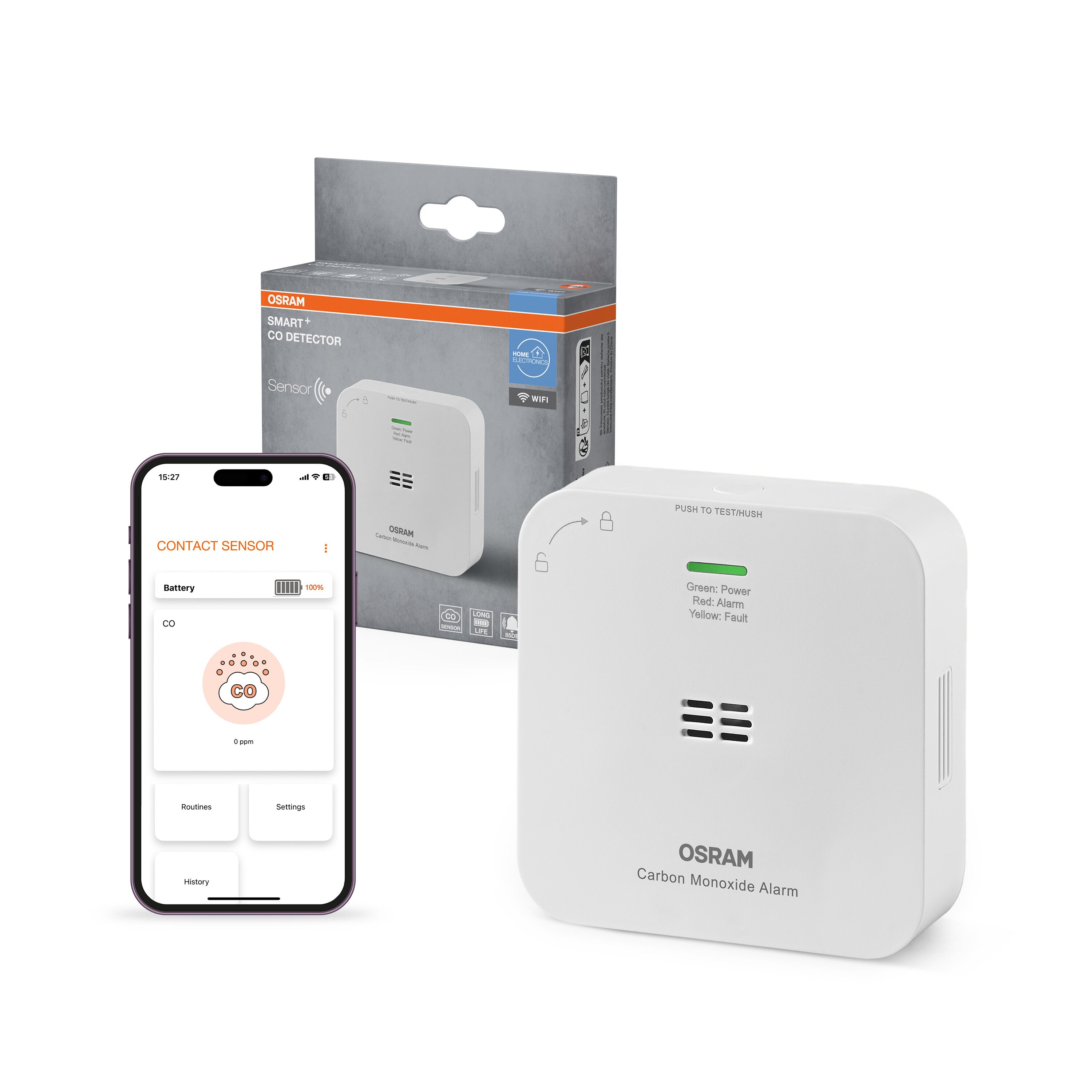 4099854418136 - SMART+ Chytrý detektor CO WiFi Bílá - Doplněk - LEDVANCE e-shop