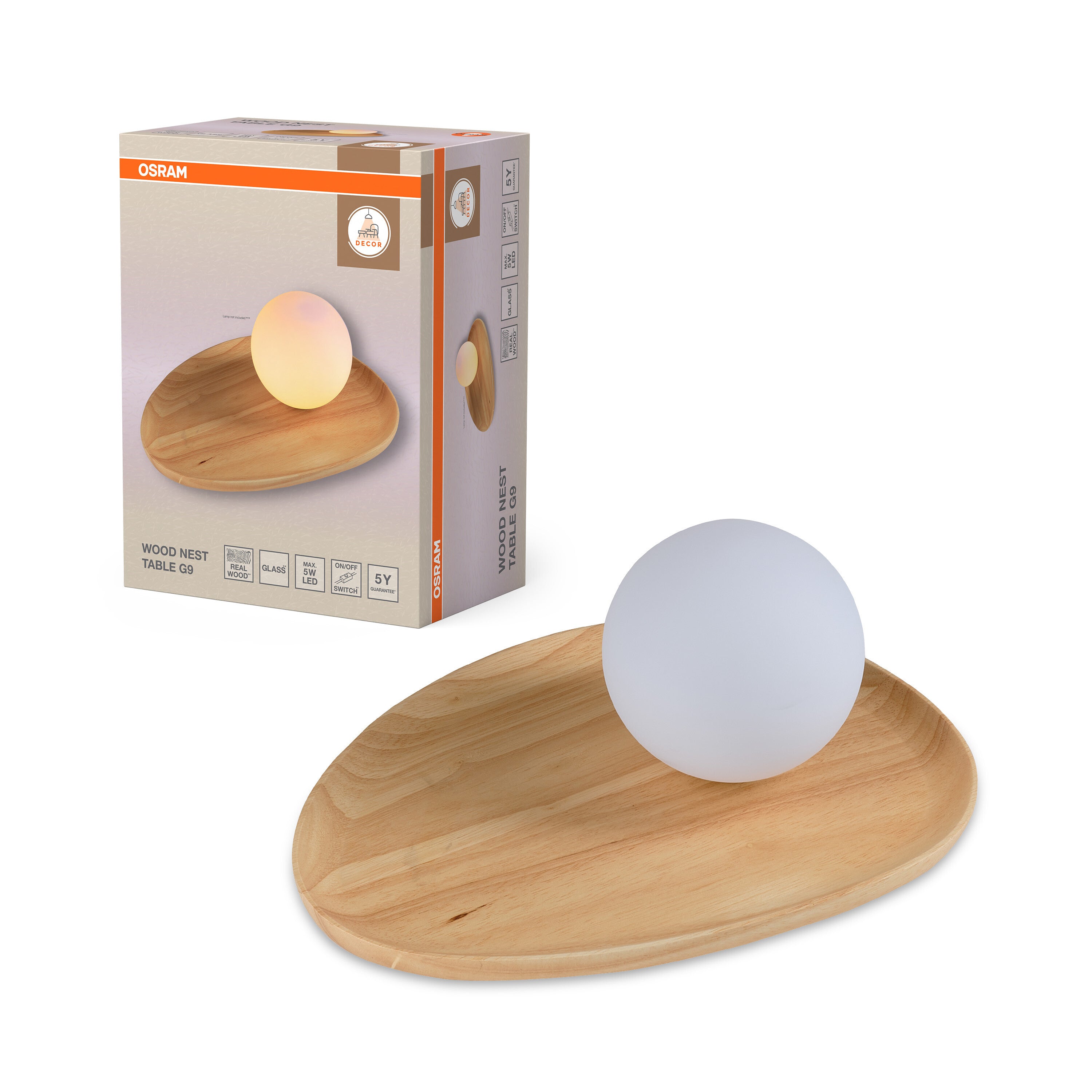 4058075848245 - Stojací lampa Decor Wood Nest, hnědá - Stolní lampa - LEDVANCE e-shop